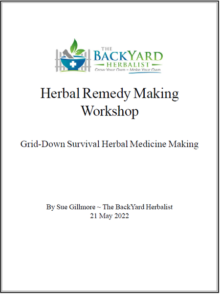 HERBAL REMEDIES CLASS: Grid-Down Survival Herbal Medicine Making