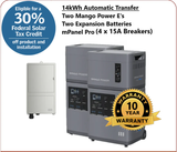 Package #13: Mango Power E: Premium Home System: 14kWh Capacity | 6kW Output | 120/240V | mPanel Automatic Transfer Switch
