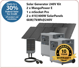 Package #8: Mango Power E: 240v 800w Solar: 120V | 7kWh Capacity | 6kW Output | Two 400w Mango Move Solar Panels