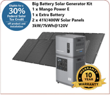 Package #7: Mango Power E: Big Battery + 800w Solar: 120V | 7kWh Capacity | 3kW Output | Two 400w Solar Panels