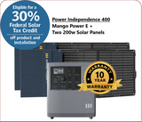 Package #2: Mango Power E: 400W Solar Power  | 120v | 3.5 kWh Capacity | 3kW Output | Two 200w Solar Panels