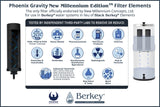 NEW: Berkey® NSF Certified Filter - Phoenix Gravity New Millennium Edition™ (Set of Two)