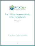 The BackYard Herbalist’s Herb Garden Tour: The 15 Most Important Herbs in my Herb Garden